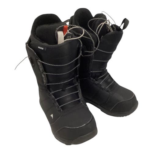 Used Burton MOTO Mens Snowboard Boots Black Senior 9.5 11443-S000208405