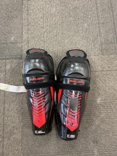 Used Bauer LIL SPORT Youth Shin Guards Black 9" 11614-S000241629