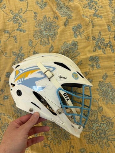 LIU Sharks Player-Issued STX Rival Helmet - NCAA Div 1