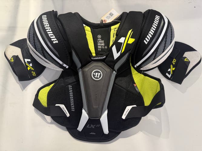 Large Senior Warrior ALPHA LX 20 Shoulder Pads And Medium Elbow Pads (Used)