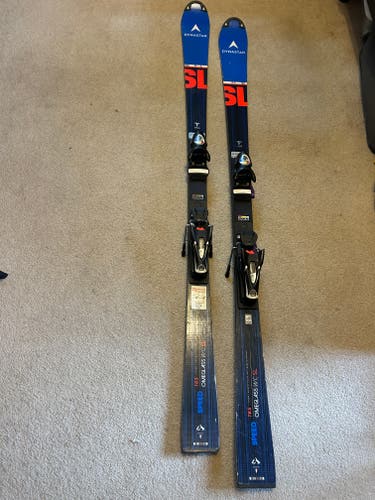 Men's Racing 165 cm Dynastar Speed Omeglass WC SL Skis With Bindings Max Din 15 (Used)