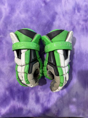 White 12" Maverik M6 Lacrosse Gloves (Used)