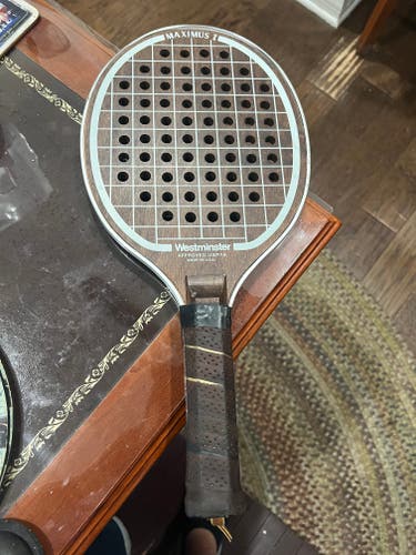 Vintage Westminster Maximus I Platform Tennis Paddle – Made in USA – Rare Wooden Model