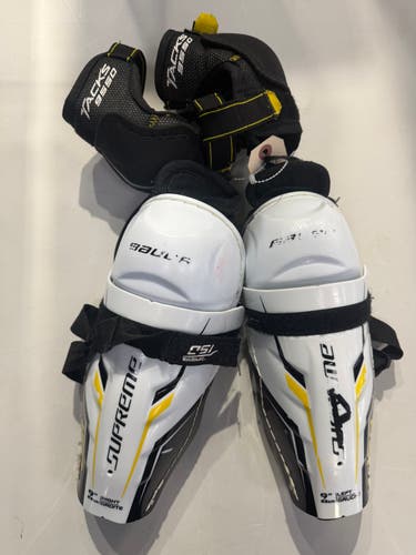 Youth Bauer Supreme 150 Shin Pads 9” and CCM 9550 Youth Small Elbow Pads (Used)