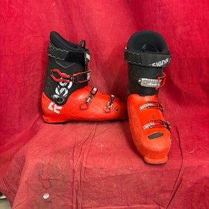 Ski Boots: Red and black Rossignol Evo downhill ski boots
Size: 31-32.5, 
368mm