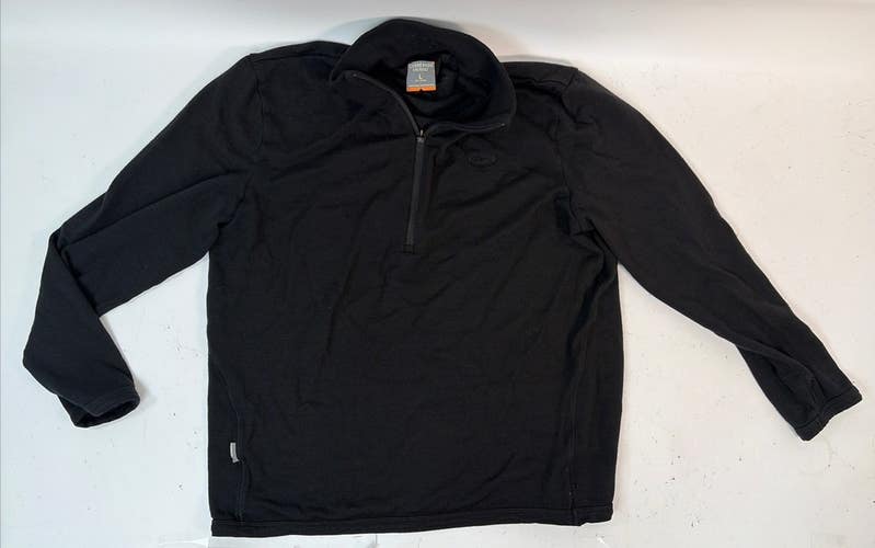Icebreaker Merino Quarter-Zip Sweater, Black, Large
