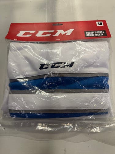 Jets Senior Large CCM Edge Socks (New)