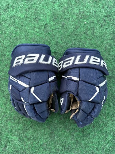 Blue Junior Bauer Supreme M5 Pro Gloves 12" (Used)