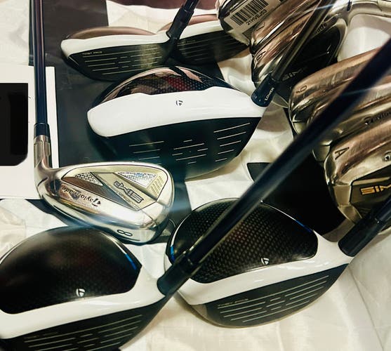 Men's TaylorMade Sim2 Max Right Hand Clubs M1 D, 3/5 W, 3/5 H, 5-A Irons 12 Pieces (Used) like new
