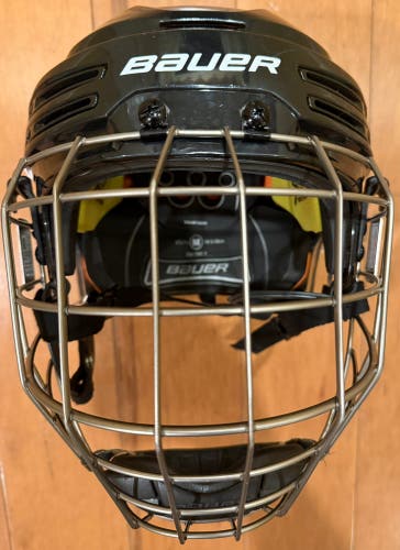 Bauer RE-AKT 75 Hockey Helmet w/ Profile III Cage | Size Medium | Black (Used)