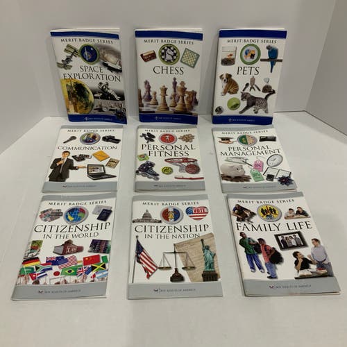 Scouting America Merit Badge Series Books, Lot of 9 (6 Eagle required)