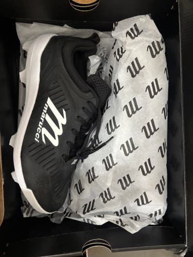 Black Men's Size M 10.0 (W 11.0) Marucci Low Top Molded Cleats (New)