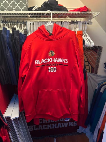 Red Chicago Blackhawks fanatics authentic pro Centennial Men's XL Sweatshirt