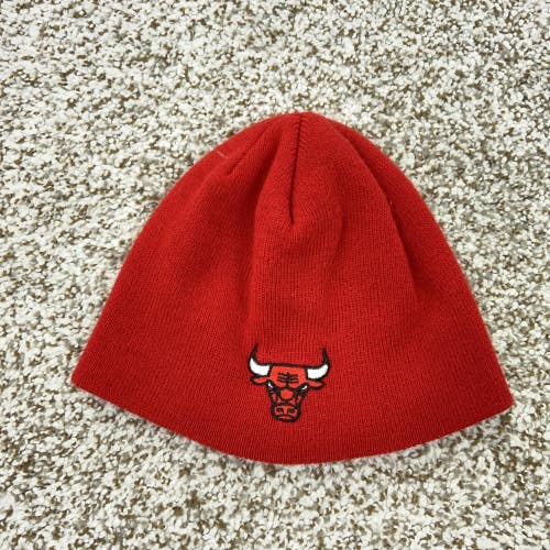 Chicago Bulls Hat Beanie Mens One Size Red NBA Basketball Knit Winter Adidas