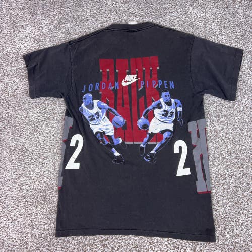 Vintage Chicago Bulls Shirt Large Nike Jordan Pippen USA NBA Double Sided 90s