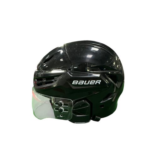 Black Medium Bauer Re-Akt 55 Helmet and Visor Combo (Used)