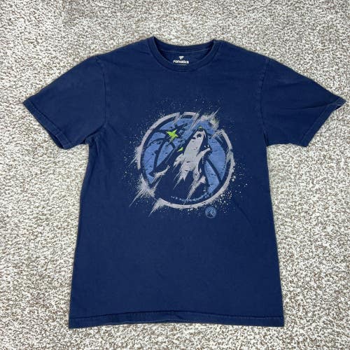 Minnesota Timberwolves Shirt Mens Small Blue NBA Basketball Fanatics Logo Tee