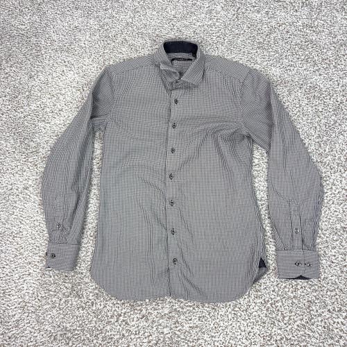 Hammer Made Shirt Mens 15.5 Gray Geometric Slim Fit Flip Cuff Limited Edition