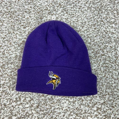 Minnesota Vikings Hat Beanie Mens One Size Purple NFL Football Knit Cuff Winter