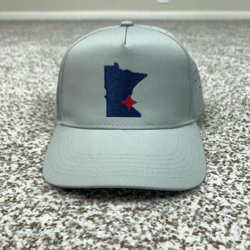 Minnesota Twins Hat Cap Snap Back Mens One Size Gray MLB Baseball Perforated
