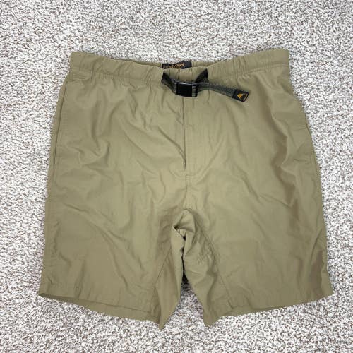 Burton Shorts Mens 2XL XXL Brown Elastic Waist Hiking Belted Lightweight Outdoor