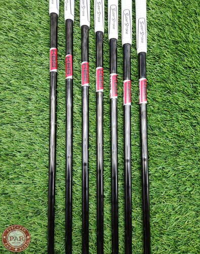 KBS $-TAPER 130 IRON SHAFT SET EXTRA STIFF 130G .355 TIP VERYGOOD