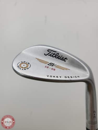 2009 TITLEIST VOKEY SPIN MILLED CHROME WEDGE 58*/8 WEDGEFLEX KBS HI REV 35" GOOD