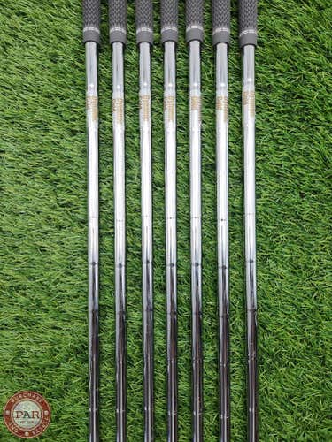 TRUE TEMPER DYNAMIC GOLD 120 S300 IRON SHAFT SET STIFF 120G .335 TIP VERYGOOD