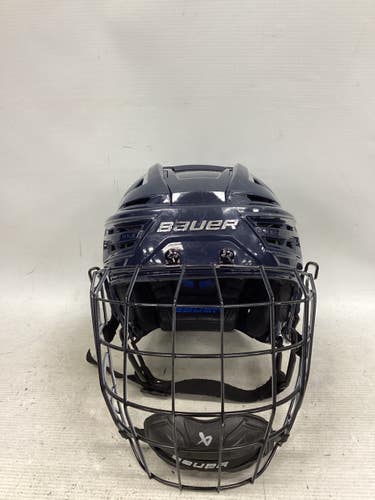 Used Bauer REAKT 155 M Helmet Cage Combo Navy Blue MD 11851-S000051807