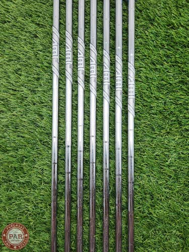 TRUE TEMPER AMT X100 TOUR WHITE IRON SHAFT SET EXTRA STIFF .355 TIP VERYGOOD
