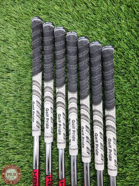 KBS TOUR 120 IRON SHAFT SET STIFF 120G .355 TIP VERYGOOD