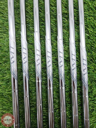 TRUE TEMPER AMT SILVER IRON SHAFT SET STIFF .355 TIP GOOD