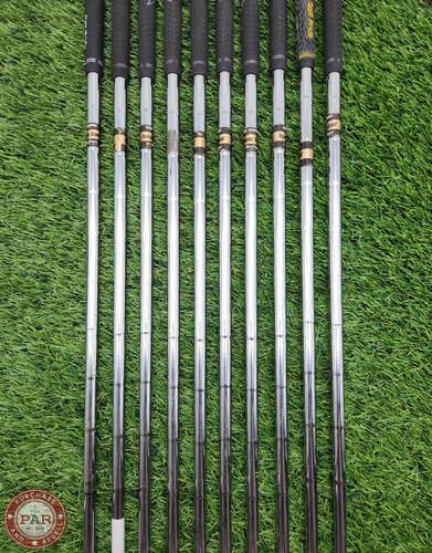 TRUE TEMPER DYNAMIC GOLD S300 IRON SHAFT SET STIFF 130G .355 TIP VERYGOOD