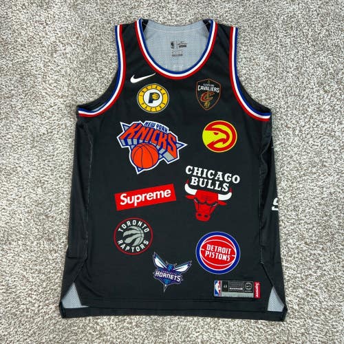 Supreme X Nike Jersey Mens Large Black NBA AeroSwift 94 Basketball Tank Top Logo