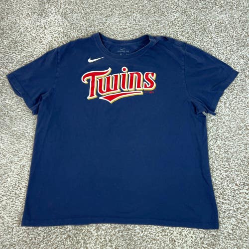 Minnesota Twins Shirt Mens XXL Navy Nike Miguel Sano 22 MLB Baseball Tee Jersey