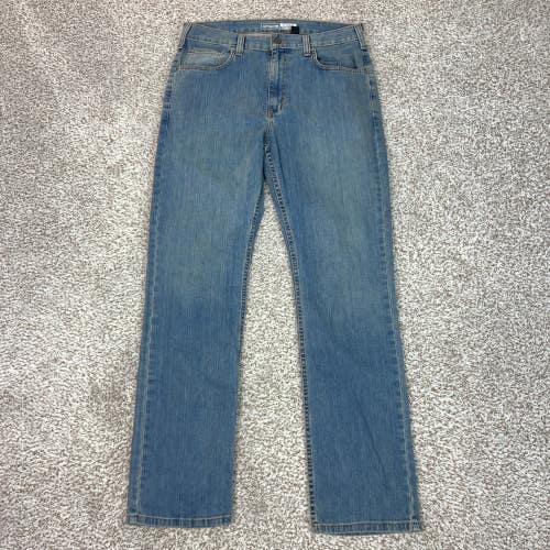 Carhartt Jeans Mens 34x34 Blue Relaxed Fit Rugged Flex Workwear Denim Straight