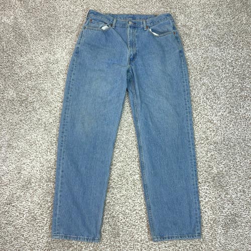 Levis Jeans Mens 38x34 Blue 550 Relaxed Fit Straight Leg Cotton Denim Basic