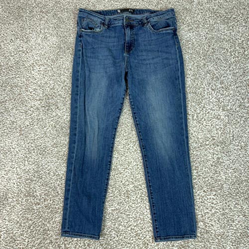 KUT from the Kloth Jeans Womens 12 Blue Straight Leg Stretch Denim Casual Basic