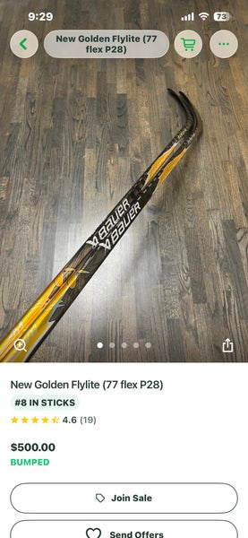 4 pack of hockey sticks (77 flex P28)