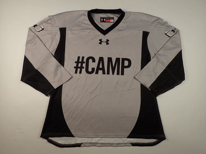 NEW! Adidas MIC Pro Stock Hockey Player Practice Jersey Blank White Black 54