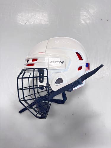 Used CCM TACKS70 Helmet Cage Combo White SM 11860-S000315355