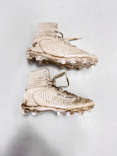 Used Under Armour Adult FB Cleats White Senior 7.5 11860-S000315337