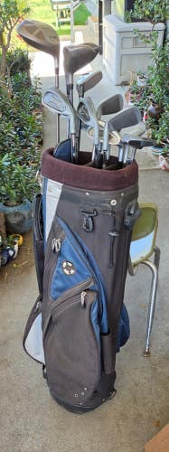 FULL SET MEN'S 14 PIECE STARTER GOLF SET 4 WOODS 9 IRONS PUTTER 4 WAY CARRY BAG