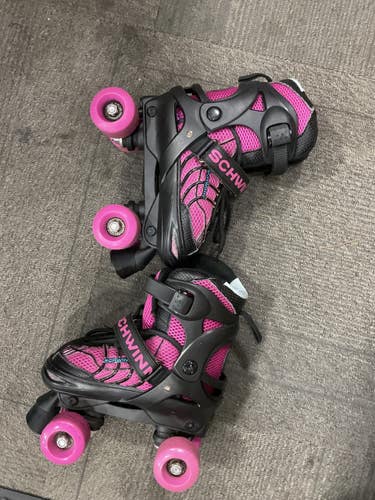 Used Schwinn ADJUSTABLE QUAD SZ 1-4 Junior Roller Quad Skates Pink Adjustable 11614-S000243743