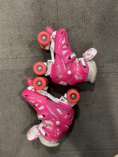 Used PRINCESS QUICK FIT ROLLER SKATES Junior Roller Quad Skates Pink Junior 03 11614-S000243700