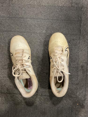 Used Nike RENEW SOFTBALL CLEATS BB/SB Cleats White Senior 9.5 11614-S000243693