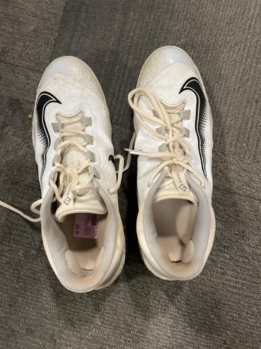 Used Nike REACT BASEBALL CLEATS BB/SB Cleats White Senior 9.5 11614-S000243692