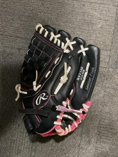 Used Rawlings FASTPITCH SOFTBALL GLOVE BB/SB Glove RH Throw Black 11 1/2" 11614-S000243691