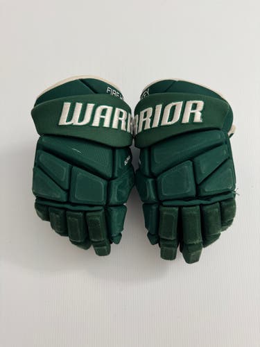 Used 13" Warrior Alpha Pro Stock Hockey Gloves - Green/White