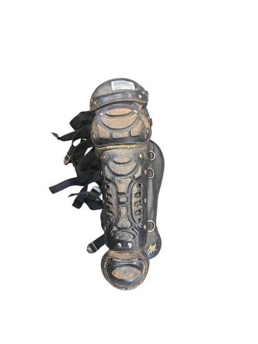 Used MacGregor SHIN GUARDS AGE 5-8 Catchers Leg Guards Black Youth 11850-S000025802